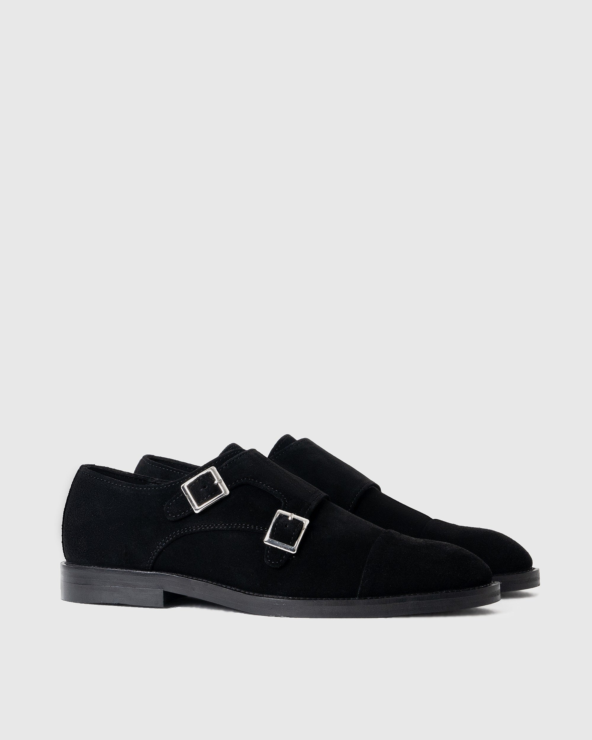 Black Suede Monk Strap