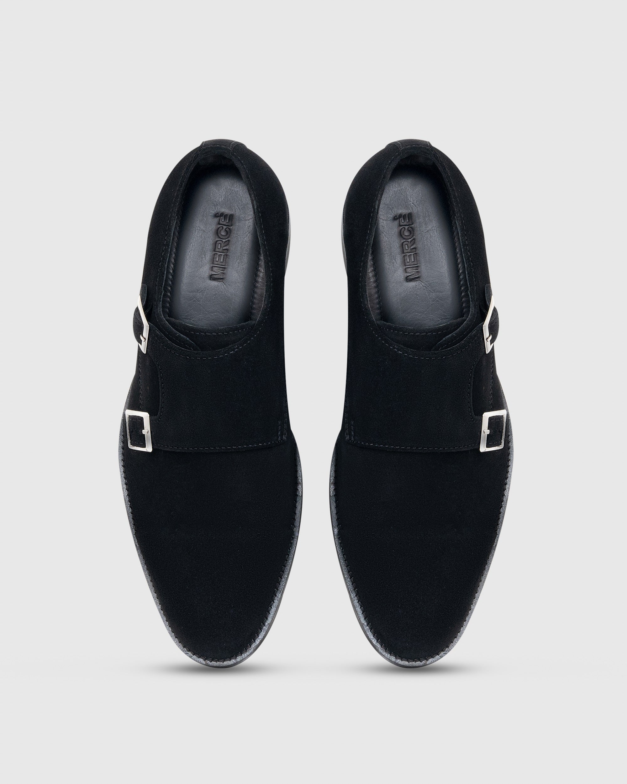 Black Suede Monk Strap