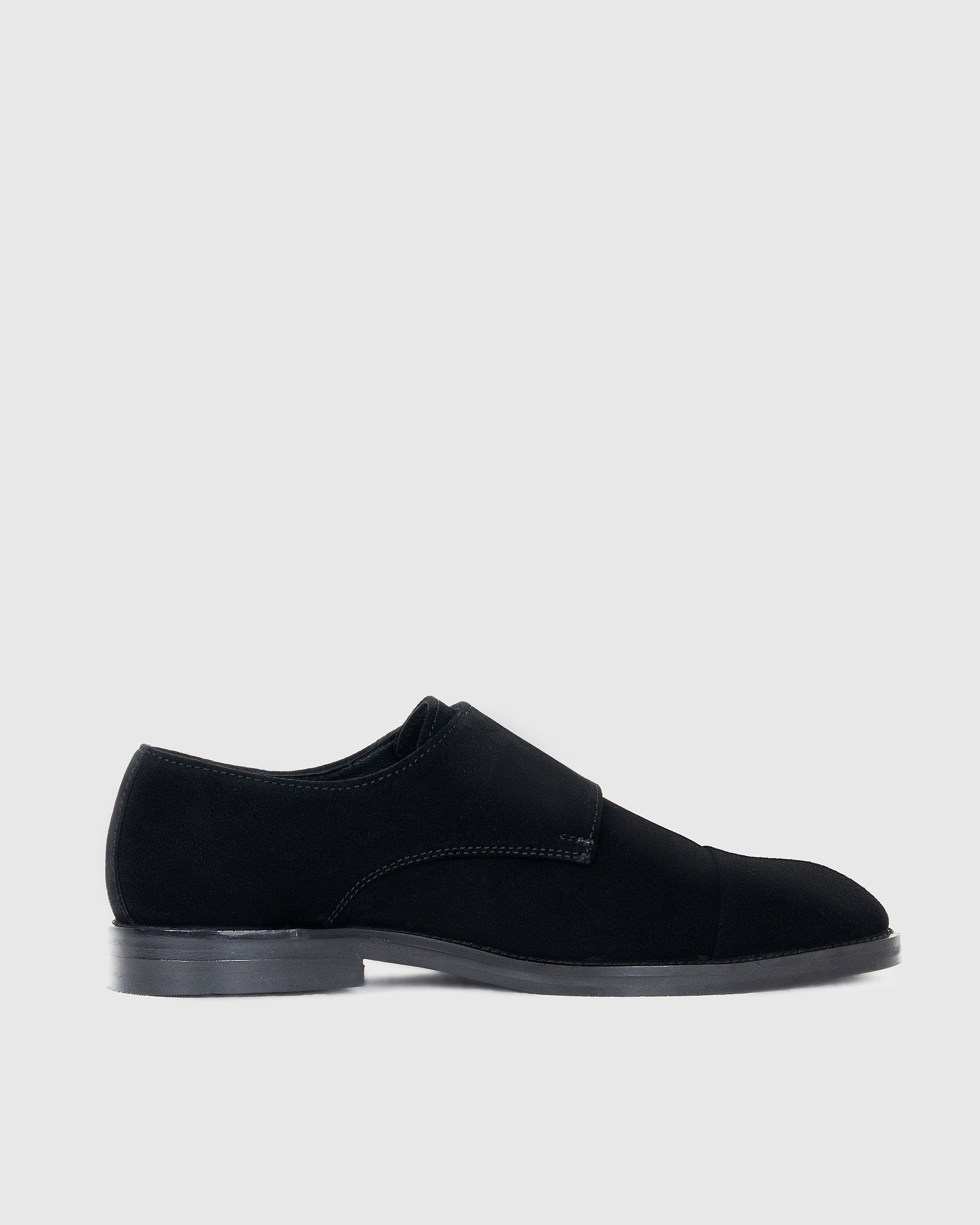 Black Suede Monk Strap