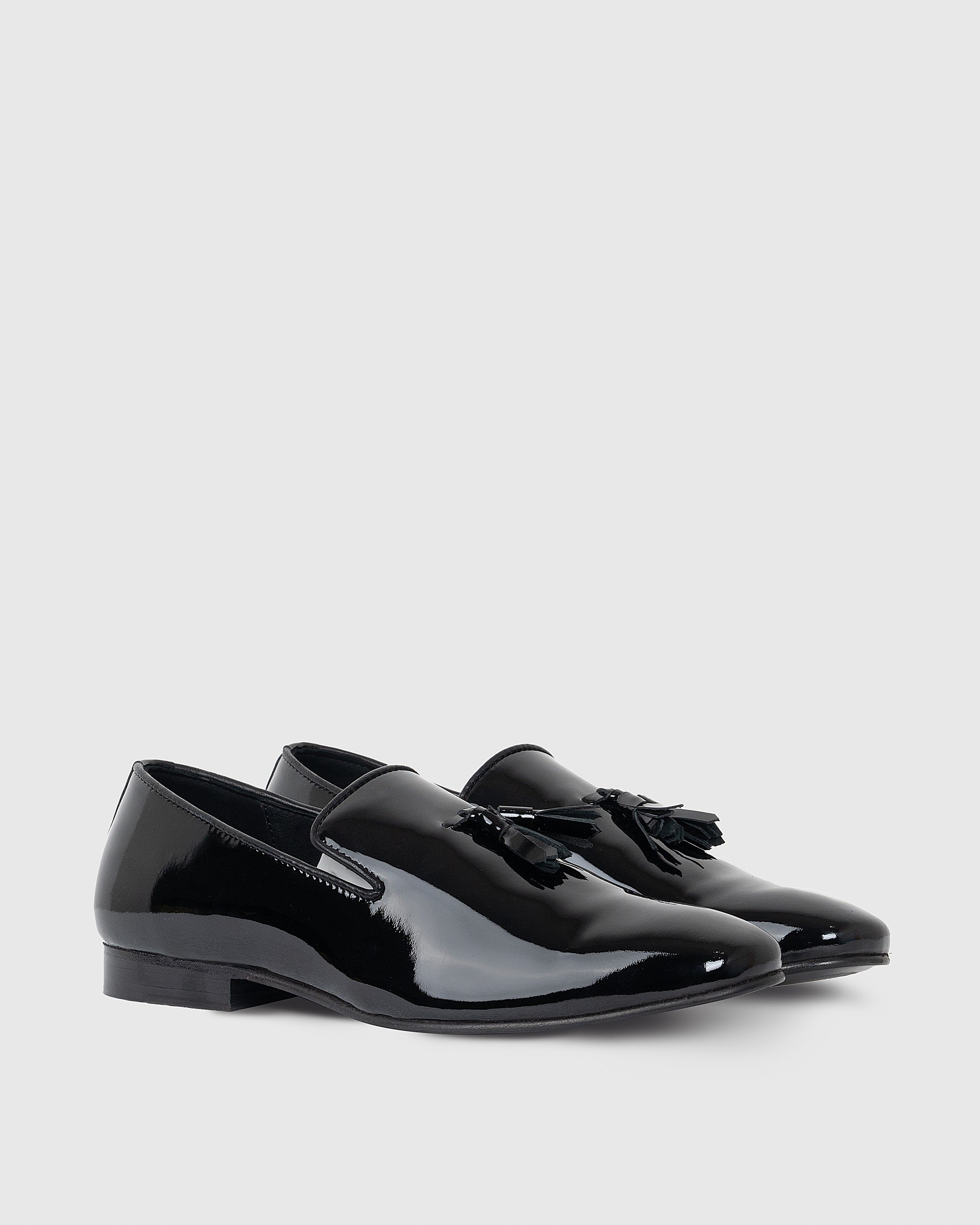 Black Patent Square Toe Slip On