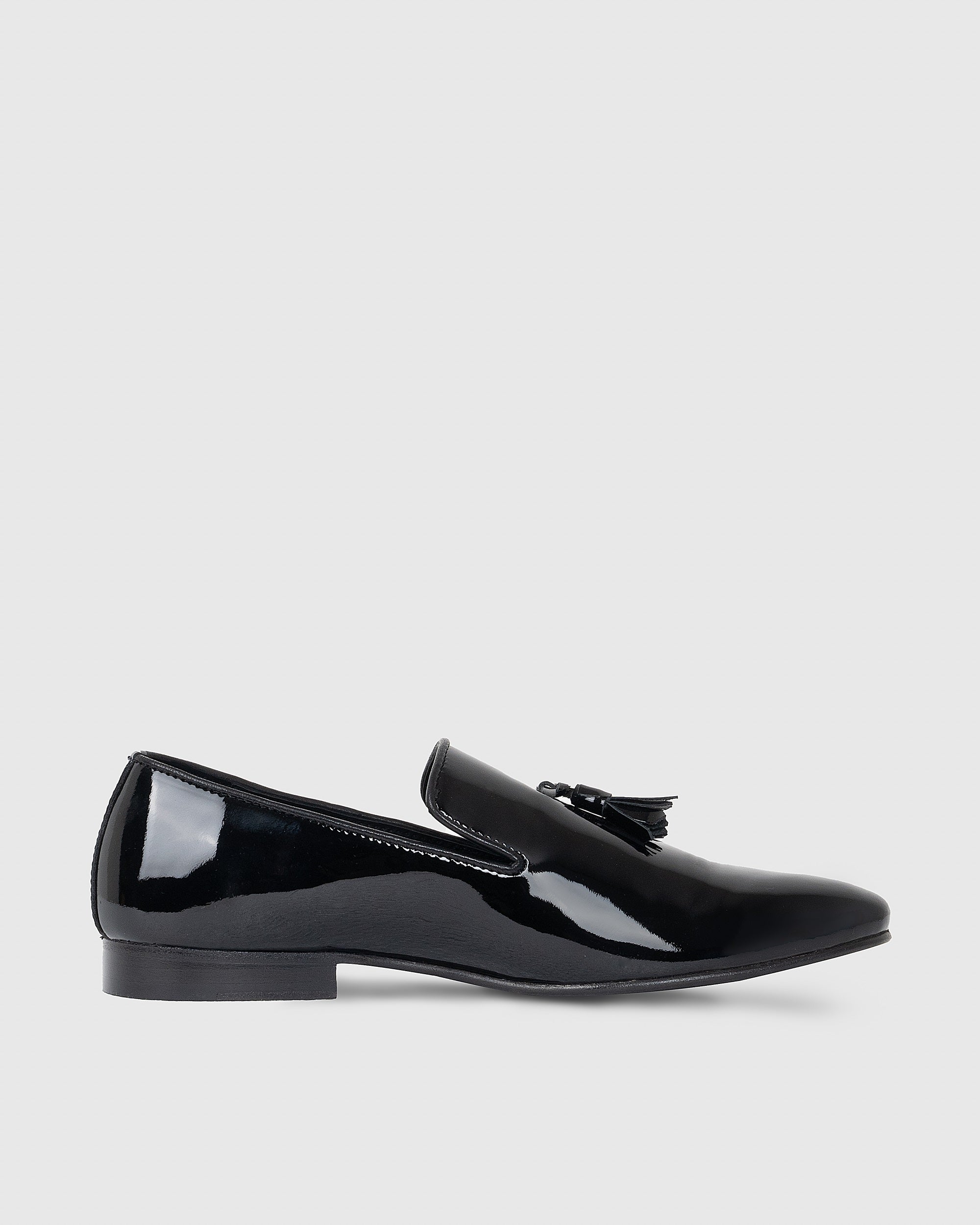 Black Patent Square Toe Slip On