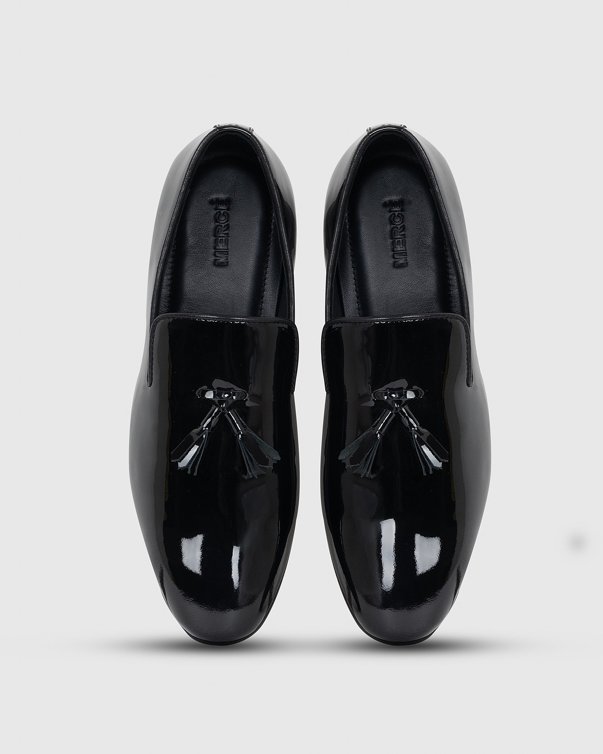 Black Patent Square Toe Slip On