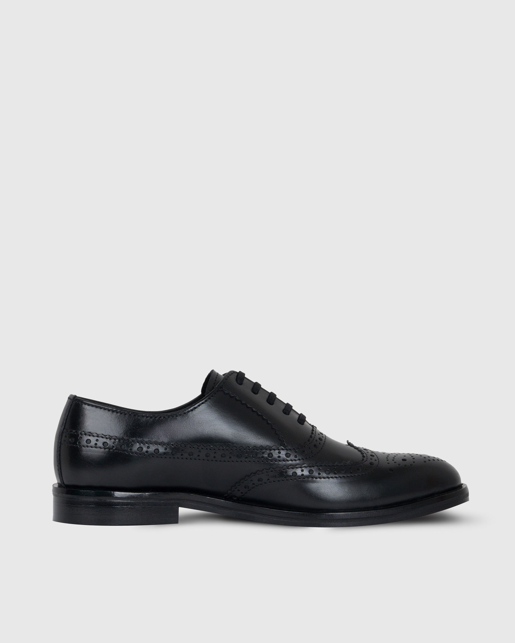 black borgue shoes men