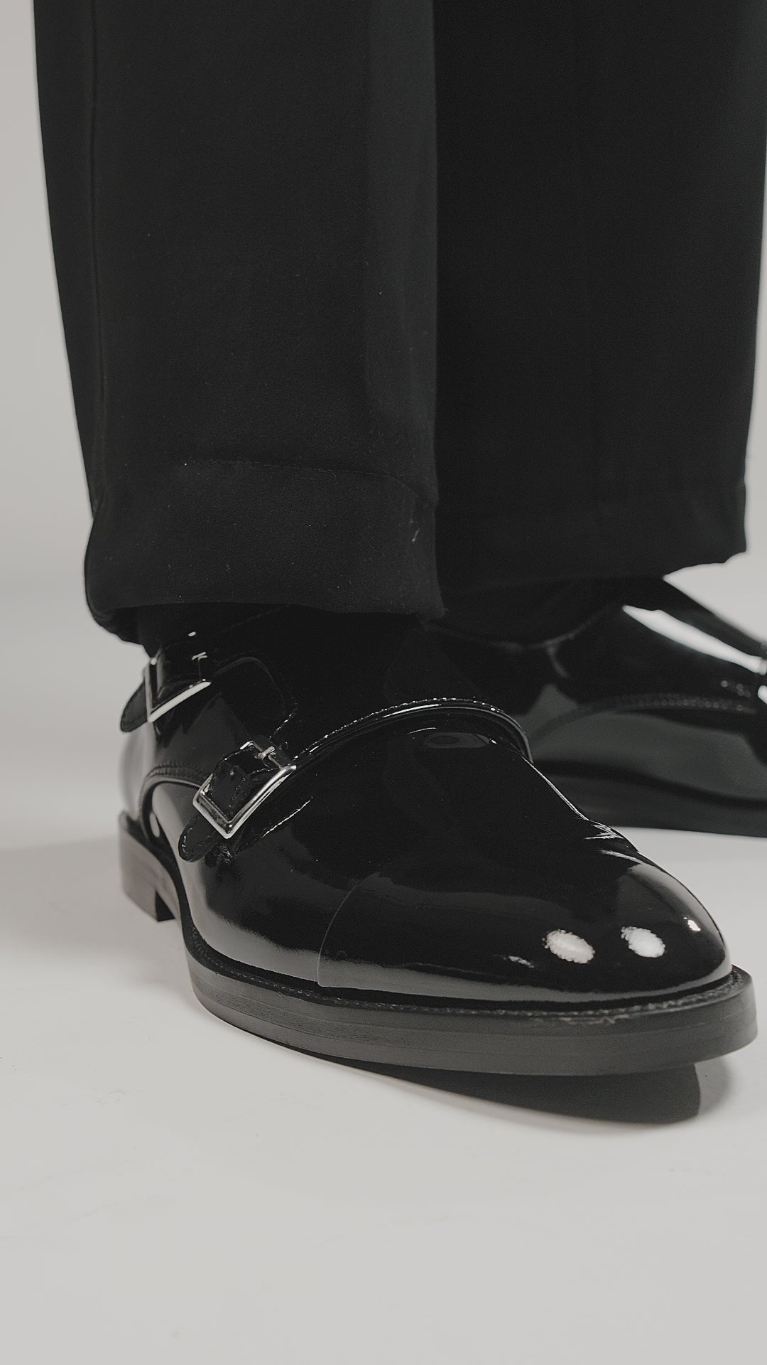 black patent shoes for men